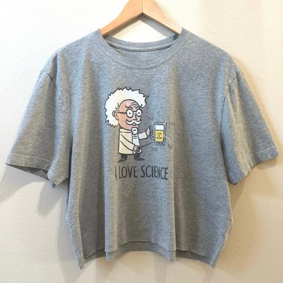 Life is Good I Love Science Cropped Tee - Picture 1 of 4
